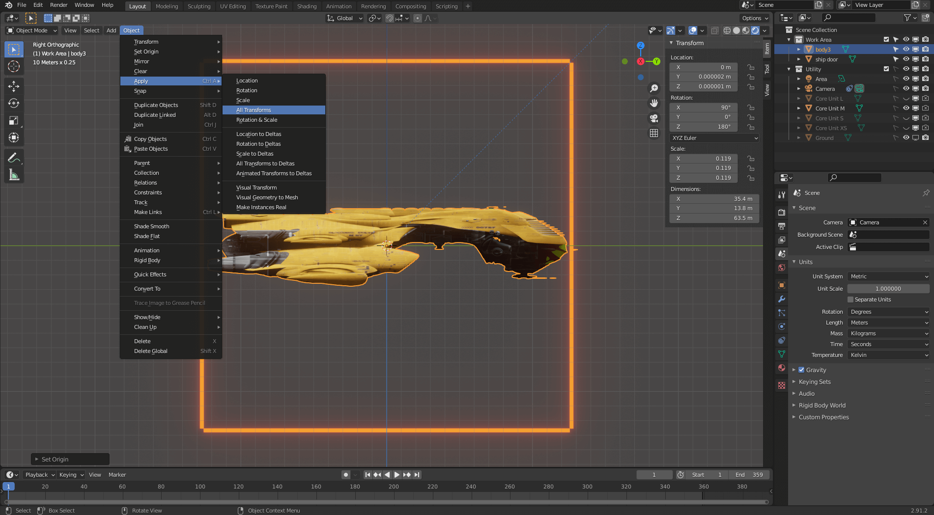 Preparing .obj files for Dual Universe with Blender — Wolfe Labs